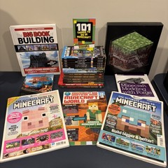 Lot of 25 Minecraft Books/Magazines | Includes Stories, Handbooks, and more