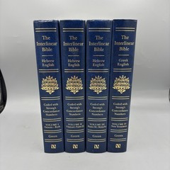 The Interlinear Bible Hebrew-Greek-English 4 Volume Set Hardcover Complete SET!