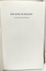 The Song of Roland Vol. 1 Introduction and Commentary by Gerard J. Brault