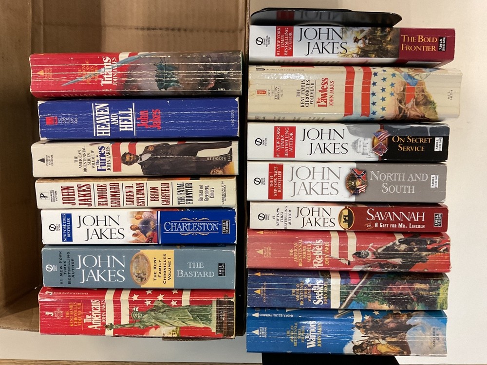 John Jakes PB lot of 15 Americans Bastard Charleston North and South Rebels