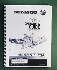 2015 SeaDoo GTS / GTI / GTR / WAKE Series Operator’s Manual w/ Protective Covers