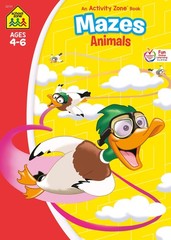 School Zone – Mazes Animals Workbook – Ages 4 to 6, Preschool, Kindergarten,…
