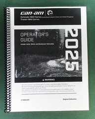 2025 Can-Am Defender MAX XT HD9 Owner’s Manual: 260 Pages & Protective Covers!