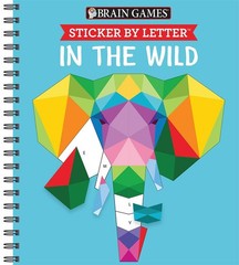 Brain Games Sticker by Letter In the Wild Activity Book for Kids 8×10 Inches