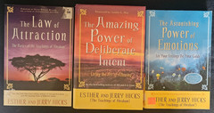 3 Esther & Jerry Hicks Books: Law Attraction, Deliberate Intent, Power Emotions.