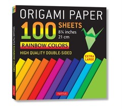 Origami Paper 100 Sheets Rainbow Colors 8 1/4 (21 CM): Extra Large Double-Sided