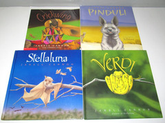 Lot of 4 Janell Cannon books TPB/HB Crickwing Pinduli Verdi Stellaluna