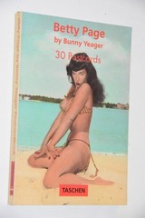 VGC Taschen Betty Page by Bunny Yeager 30 Postcards Book – Complete 4.5” x 6.5”