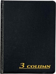 3-Column Black Account Journal, 80 Pages