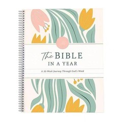 The Bible in a Year 52-Week Faith Study Notebook Spiral Bound📚….