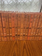 44 Book Lot Childhood of Famous Americans Vintage Orange Hardback Bobbs-Merrill