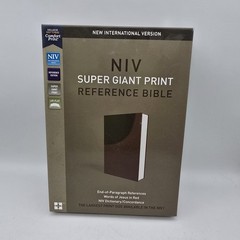 NIV Reference Bible Super Giant Print Zondervan Chocolate LeatherSoft EUC