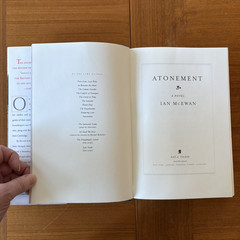 Atonement Ian McEwan 1st US Edition/1st Printing Hardcover HC DJ 2002 GOOD