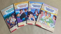 Sleepover Friends books 16-19 (Susan Saunders 1989) Scholastic Inc. vintage PB
