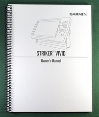 Garmin Striker Vivid 7CV Instruction Manual: Full Color 40 Pages & Clear Covers