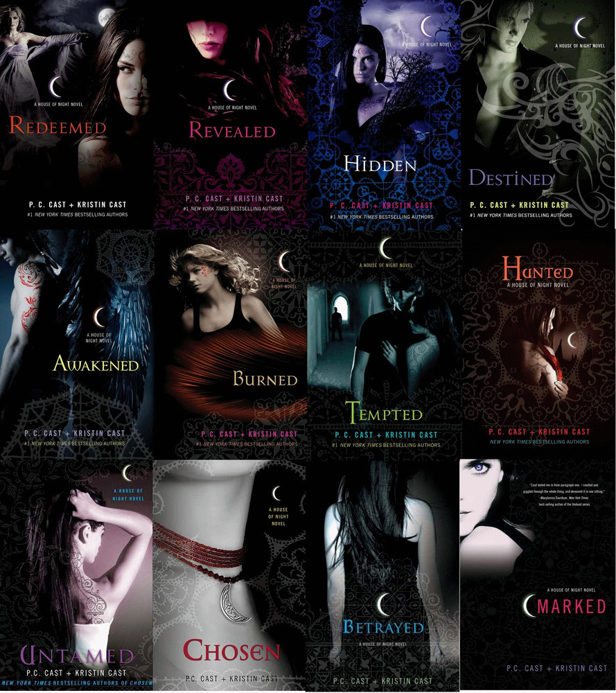 Complete Set Series HARDCOVER Lot of 12 House of Night Books by P.C. Cast