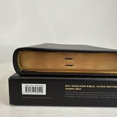 ESV Heirloom Bible (Alpha Edition)-Black Goatskin Leather Excellent