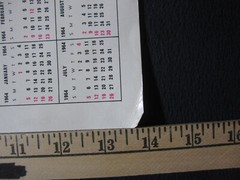 JFK 1964 Calendar about 14 by 10 Inches Supplement to Sunday Bulletin Phila.