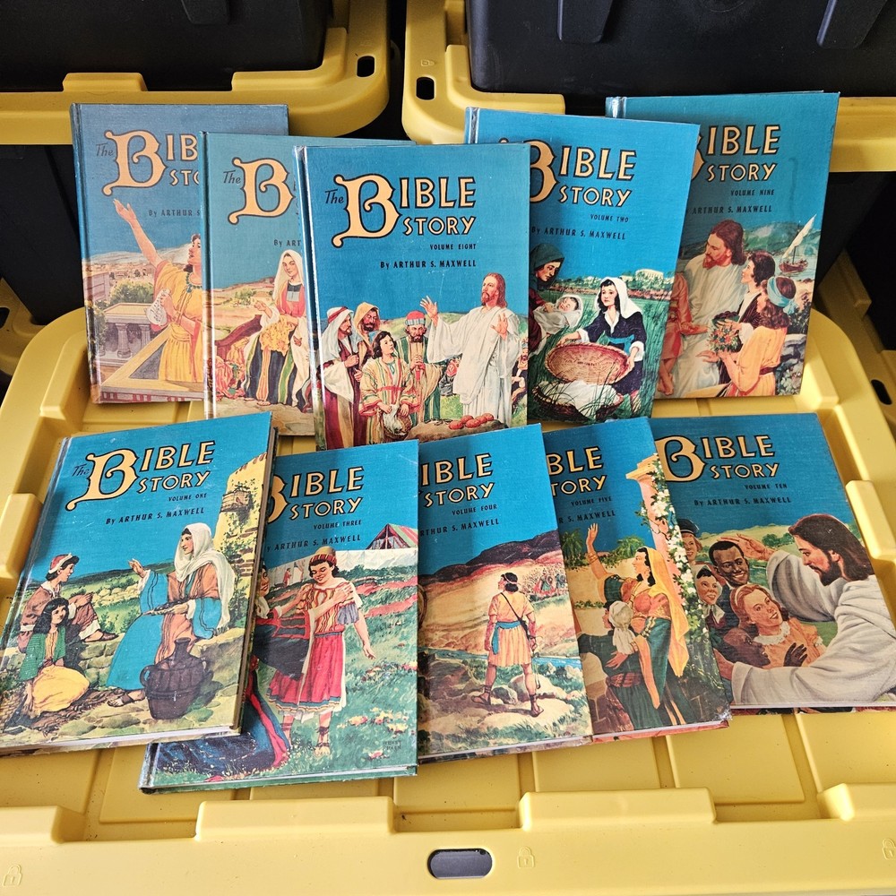The Bible Story COMPLETE 10 Vol. Book Arthur Maxwell Hardcover Religious Jesus