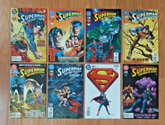 Comics Lot of 8 books Superman The Man Of Steel DC Comics 1996 Like New