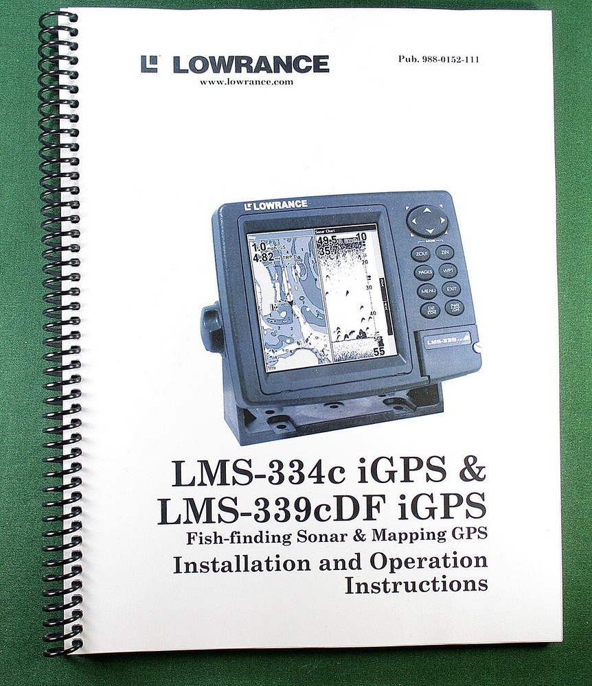 Lowrance LMS-339cDF iGPS Instruction Manual: 216 Pages & Protective Covers