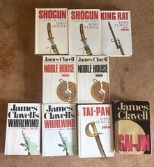 Shogun Asian Saga Lot Of 9 James Clavell, Hardcover Book Club+ Noble House