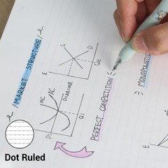 3 Pack Campus NO807AT A5 7mm Dotted Loose Leaf Paper 20 Holes 100 Sheets