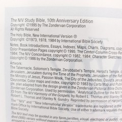 Zondervan The NIV Study Bible 10th Anniversary Edition 1995 Red Letter, Leather