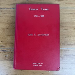German Talers 1700-1800 by John S. Davenport 2nd Edition 1965 Hardcover Spink