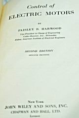 Control Of Electric Motors Paisley B. Harwood 1948 John Wiley & Sons Illustr HC