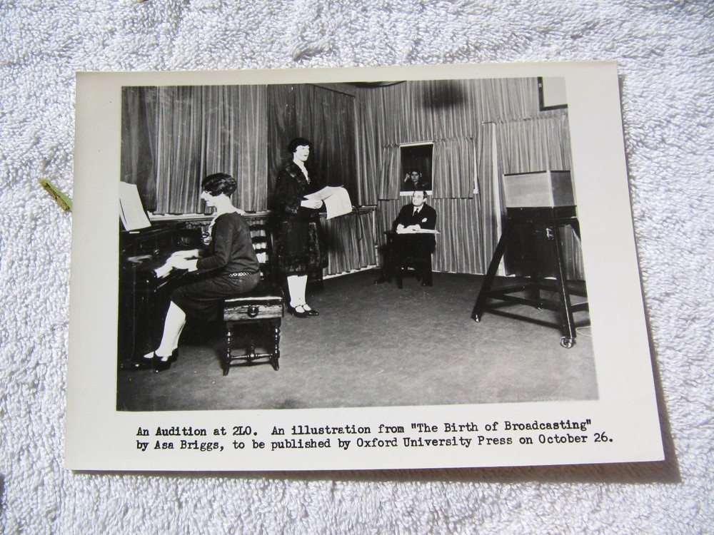 1922 BBC AUDITION at 2LO Photo Briggs History of Radio in the United Kingdom