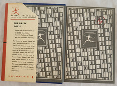 The Greek Poets Moses Hadas 1953 Modern Library Classic Literature Poetry Book