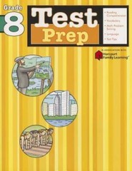 Test Prep: Grade 8 (Flash Kids Harcourt Family Learning) – Paperback – GOOD