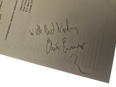 Alien Conspiracy Uraveling the UFO/Alien Mystery Chris B. Evans Book Signed USED