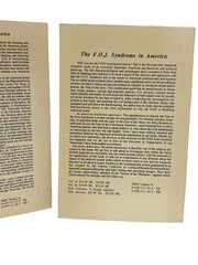 The Fear of the Jews Syndrome in America, Volumes A & B Political Zionist Study