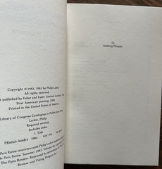 REQUIRED WRITING: MISCELLANEOUS PIECES 1955-1982 1984 Philip Larkin Softcover