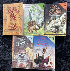 Lot of 5 Sorcery! Books 1-4 + The Sorcery Spell Book | Steve Jackson | TPB