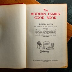 VTG 1968 The Modern Family Cook Book by Meta Given HC Mid-Century Menu Planning