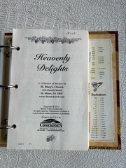 Cookbook Heavenly Delights St Mary’s Church Pennsylvania 3-Ring 354 Pages 2012