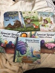 Spencer spider + IKEA Kids Books king Elk Hedgehog Lot 6 Hardcovers