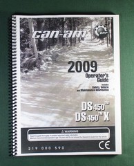 2009 Can-Am DS 450X Owner’s Manual: 152 Pages & Protective Covers!