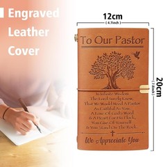Pastor Appreciation Gifts, Pastor Gifts for Men- 140 Pages Refillable Journal- T