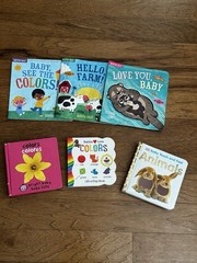 Lot of 6 Children Baby Toddler (3) indestructible and (3) Board Books Mixed Lot