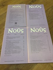 NOUS Paperback Dec 91 Jun Sep Dec 92 LOT x 4 Blackwell Cambridge Oxford