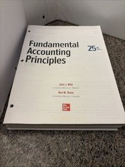 Fundamental Accounting Principles, 25th Ed. by Wild & Shaw, new w/o access code