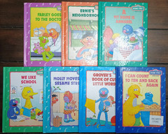 *1992-93* Lot of 7 Sesame Street Book Club Books – Shiny Hardcover – Very Good