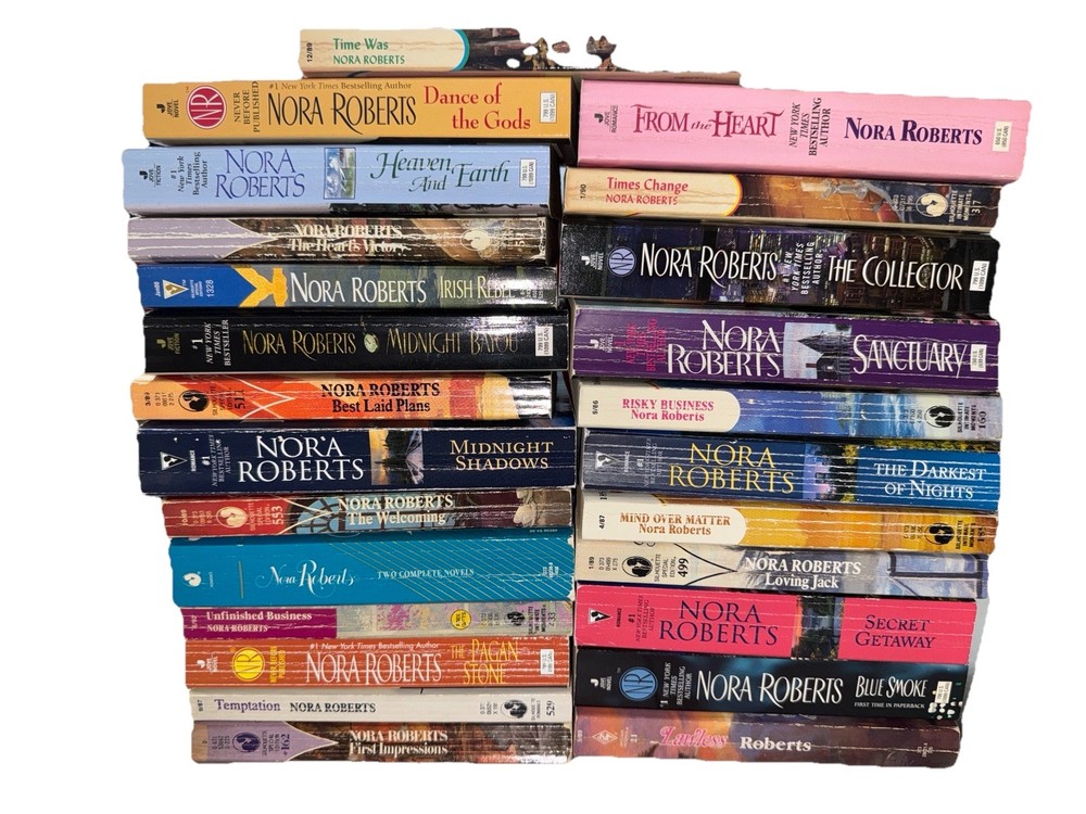 Lot of 25 Nora Roberts – Mass Paperback Books – Free Shipping
