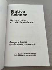Native Science Natural Laws of Interdependence Gregory Cajete 2000 First Ed
