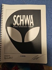 Schwa World Operations Manual Signed Original before printing