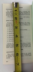 NRA 1968 BYLAWS 22 Pages 3.5 X 6.5” Excellent Condition